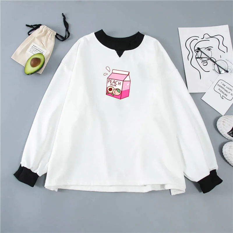 Gudetama Lazy Print Round Neck Long Sleeve Hoodie Gudetama Lazy Print Round Neck Long Sleeve Hoodie