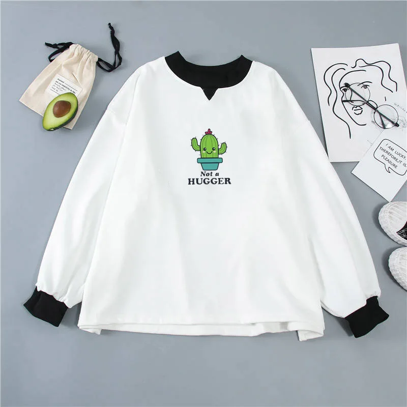 Gudetama Lazy Print Round Neck Long Sleeve Hoodie Gudetama Lazy Print Round Neck Long Sleeve Hoodie