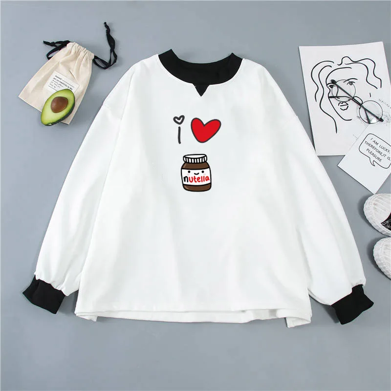 Gudetama Lazy Print Round Neck Long Sleeve Hoodie Gudetama Lazy Print Round Neck Long Sleeve Hoodie