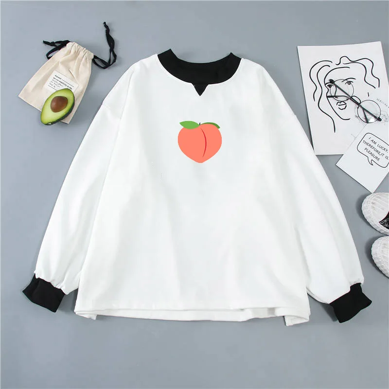 Gudetama Lazy Print Round Neck Long Sleeve Hoodie Gudetama Lazy Print Round Neck Long Sleeve Hoodie