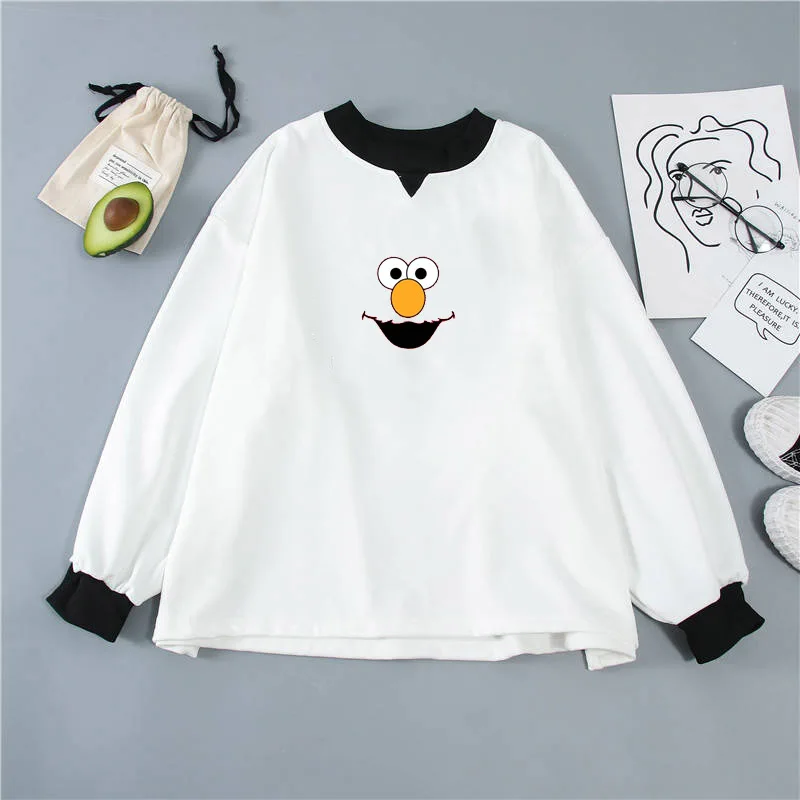 Gudetama Lazy Print Round Neck Long Sleeve Hoodie Gudetama Lazy Print Round Neck Long Sleeve Hoodie