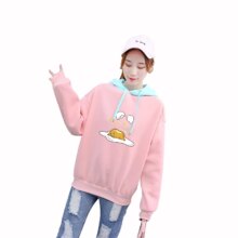 Kawaii Cartoon Gudetama Lazy Egg Yolk Print Hoodie Kawaii Cartoon Gudetama Lazy Egg Yolk Print Hoodie