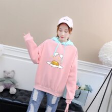 Kawaii Cartoon Gudetama Lazy Egg Yolk Print Hoodie Kawaii Cartoon Gudetama Lazy Egg Yolk Print Hoodie