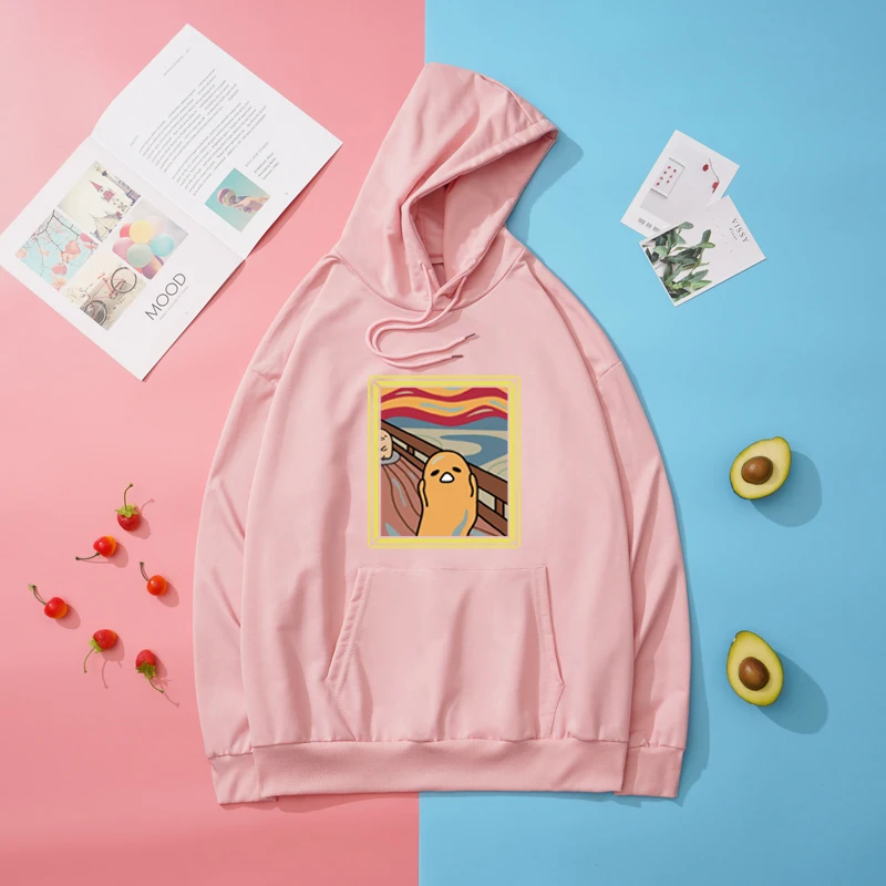 Gudetama Scream Parody Oil Painting Print Hoodie Gudetama Scream Parody Oil Painting Print Hoodie
