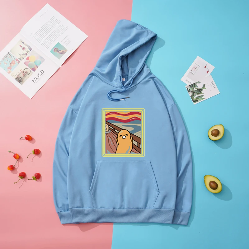 Gudetama Scream Parody Oil Painting Print Hoodie Gudetama Scream Parody Oil Painting Print Hoodie
