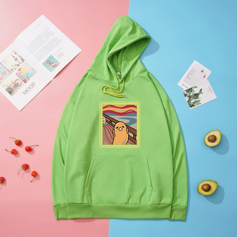 Gudetama Scream Parody Oil Painting Print Hoodie Gudetama Scream Parody Oil Painting Print Hoodie