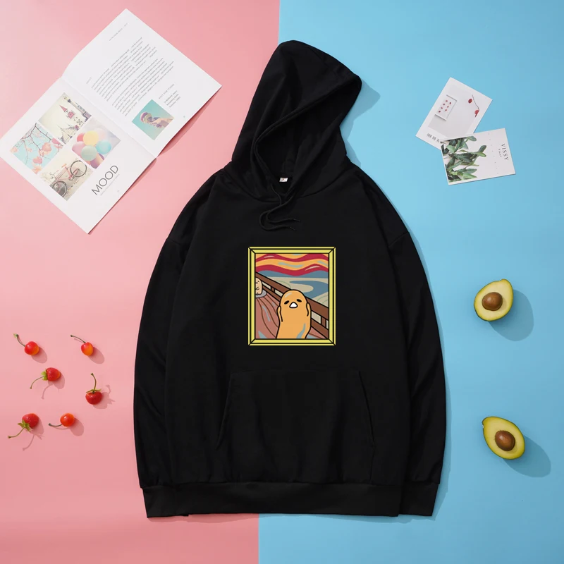 Gudetama Scream Parody Oil Painting Print Hoodie Gudetama Scream Parody Oil Painting Print Hoodie