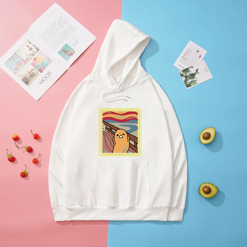 Gudetama Scream Parody Oil Painting Print Hoodie Gudetama Scream Parody Oil Painting Print Hoodie