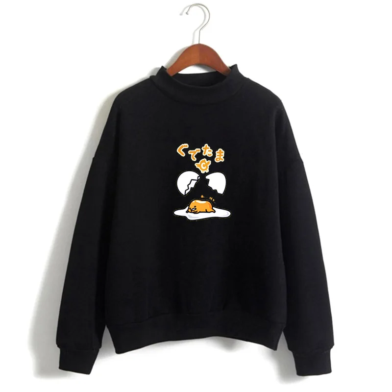 Gudetama Lazy Egg Print Fleece Pullover Sweatshirt