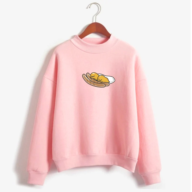 Gudetama Lazy Egg Print Fleece Pullover Sweatshirt