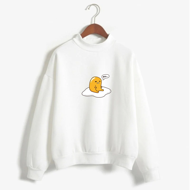 Gudetama Lazy Egg Print Fleece Pullover Sweatshirt
