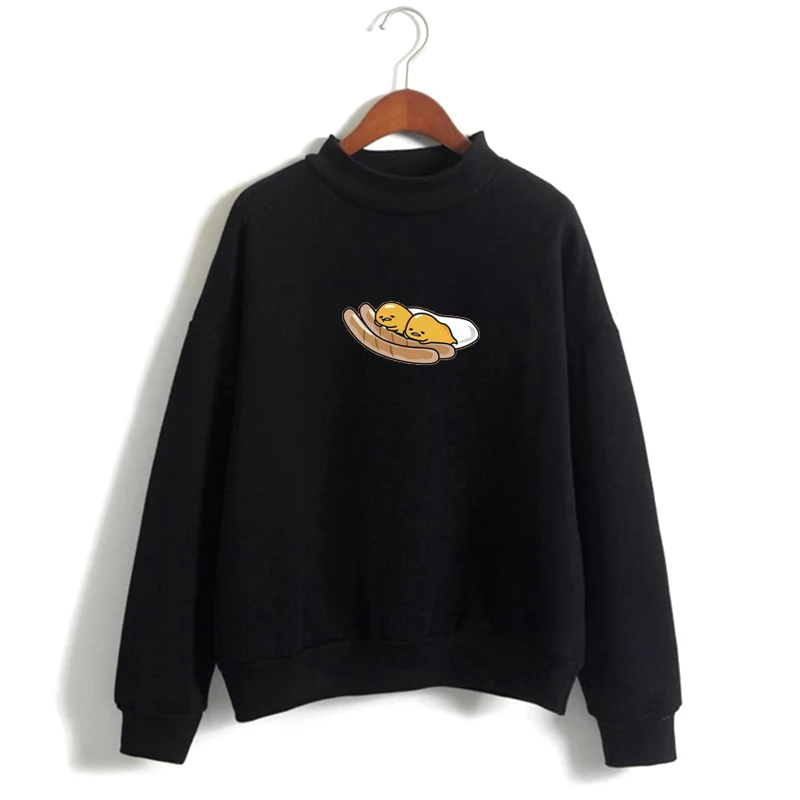 Gudetama Lazy Egg Print Fleece Pullover Sweatshirt