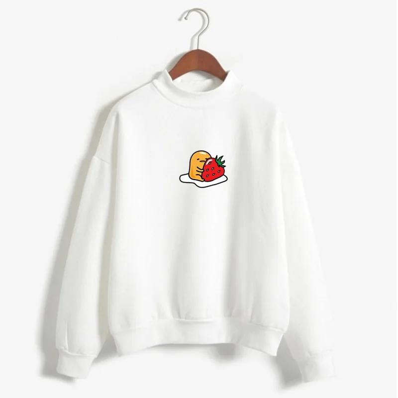 Gudetama Lazy Egg Print Fleece Pullover Sweatshirt