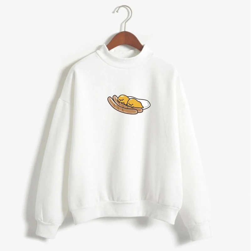 Gudetama Lazy Egg Print Fleece Pullover Sweatshirt