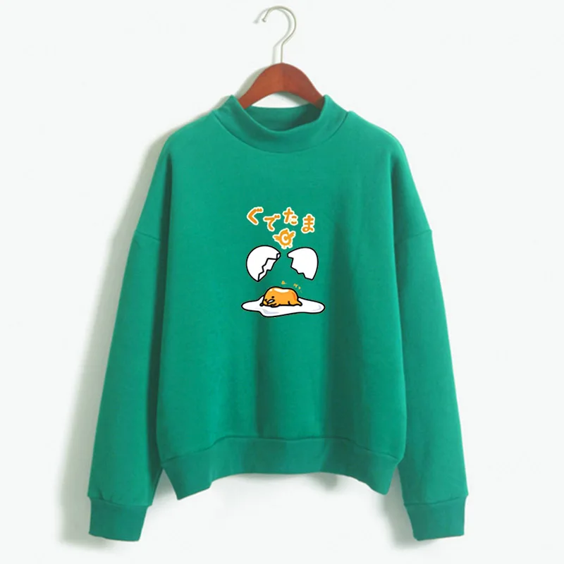 Gudetama Lazy Egg Print Fleece Pullover Sweatshirt