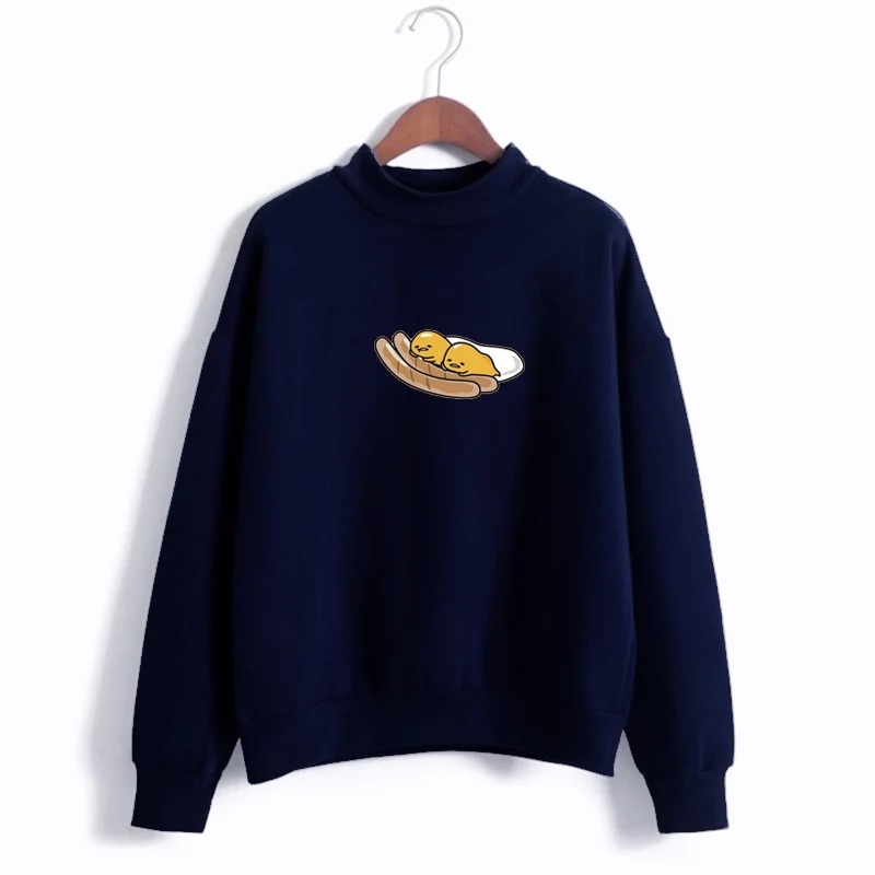 Gudetama Lazy Egg Print Fleece Pullover Sweatshirt