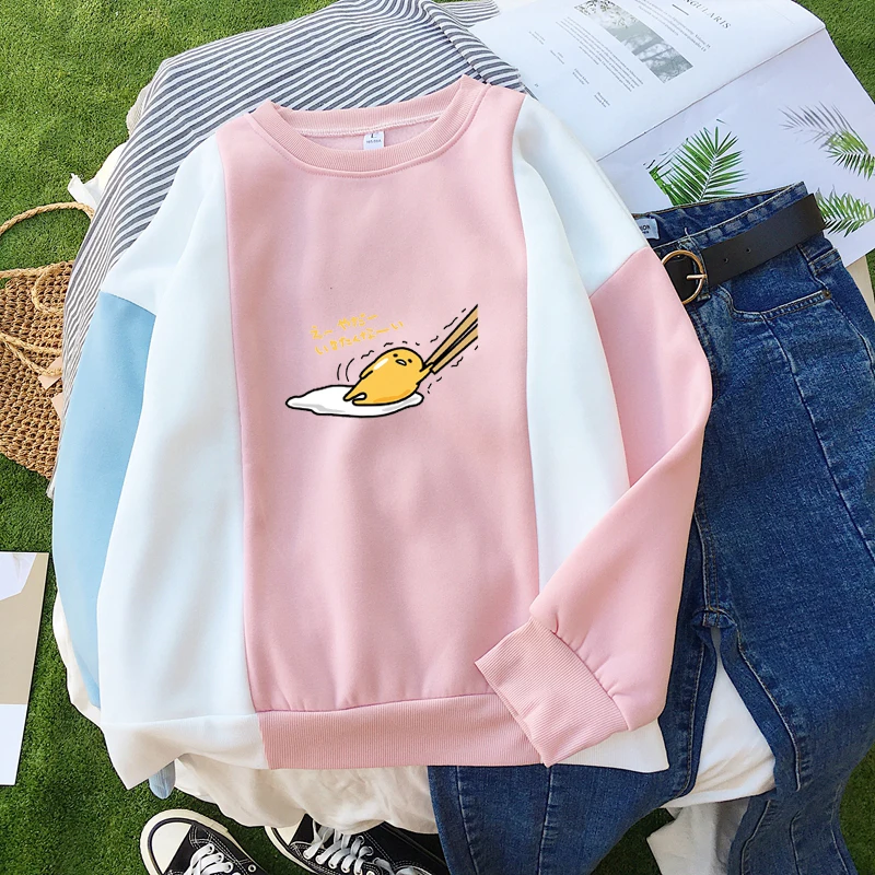 Anime Gudetama Fleece Loose Casual Sweatshirt