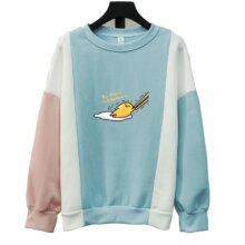 Kawaii Gudetama Anime Printing Fleece Loose Sweatshirt Kawaii Gudetama Anime Printing Fleece Loose Sweatshirt