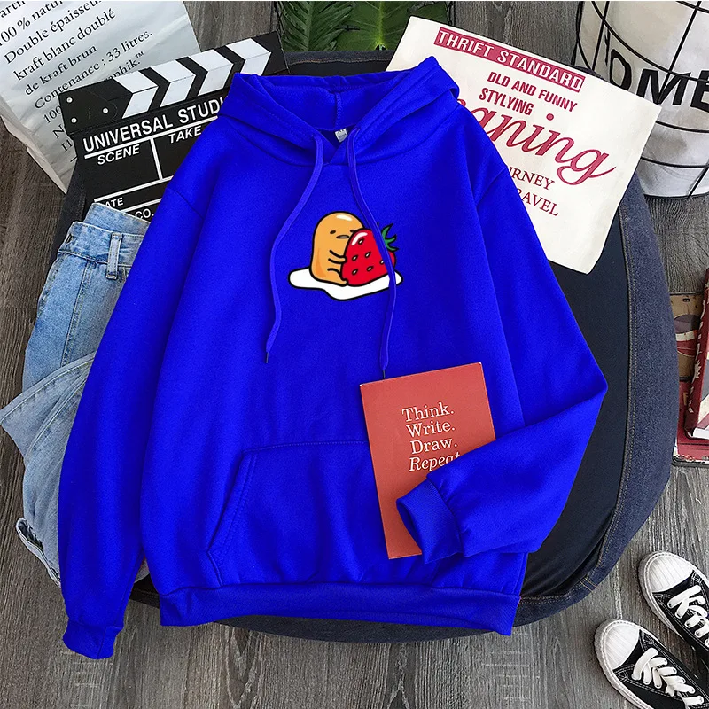 Kawaii Anime Gudetama Lazy Egg Fleece Hoodie