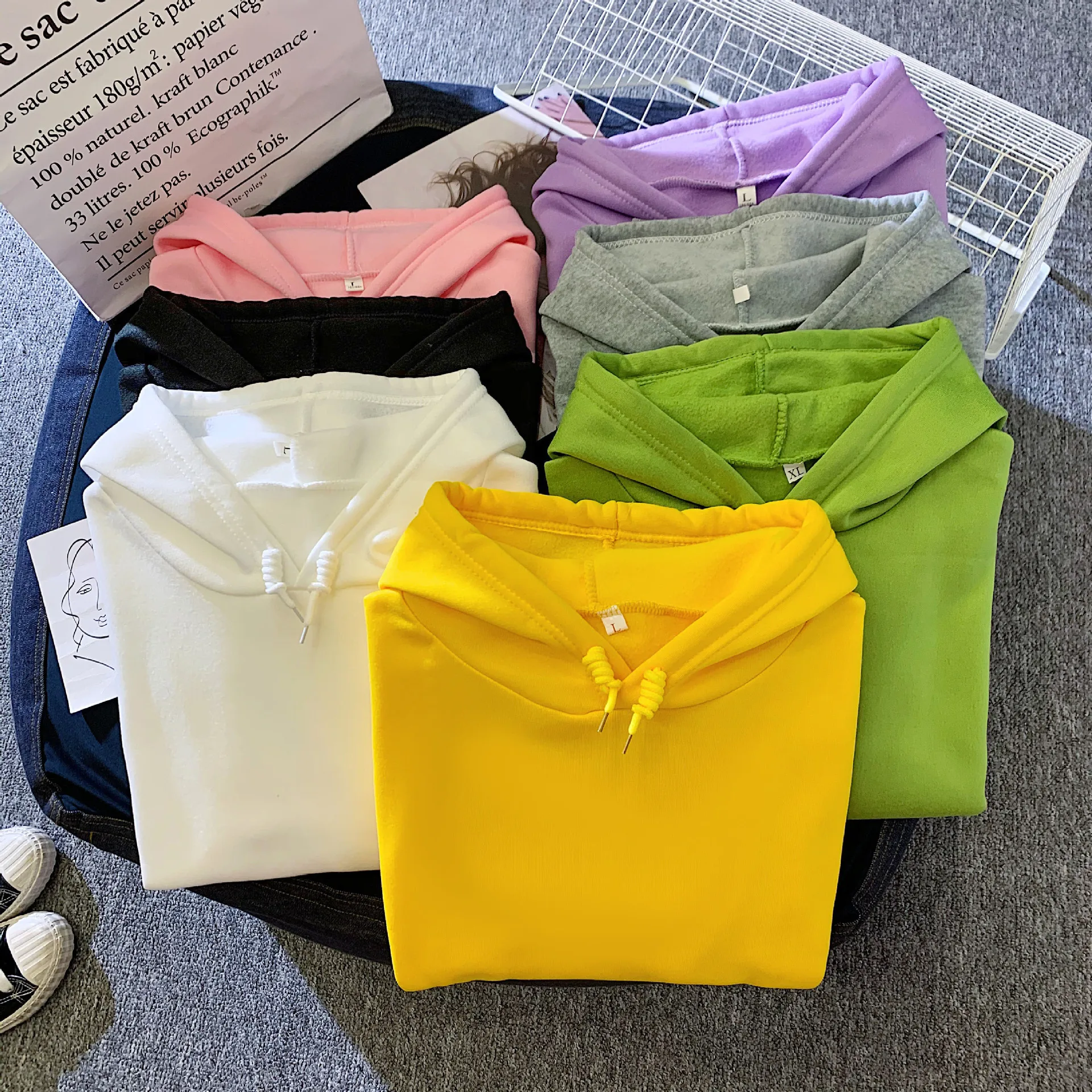 Kawaii Anime Gudetama Lazy Egg Fleece Hoodie