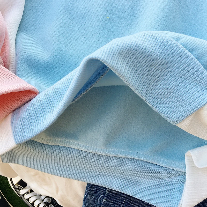 Gudetama To Bee Cartoon Patchwork Casual O-Neck Streetwear