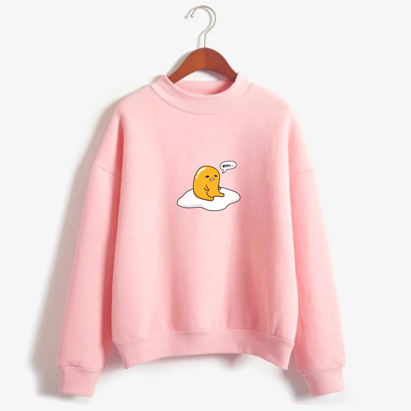 Cartoon Gudetama Print Long Sleeve Casual Hoodie