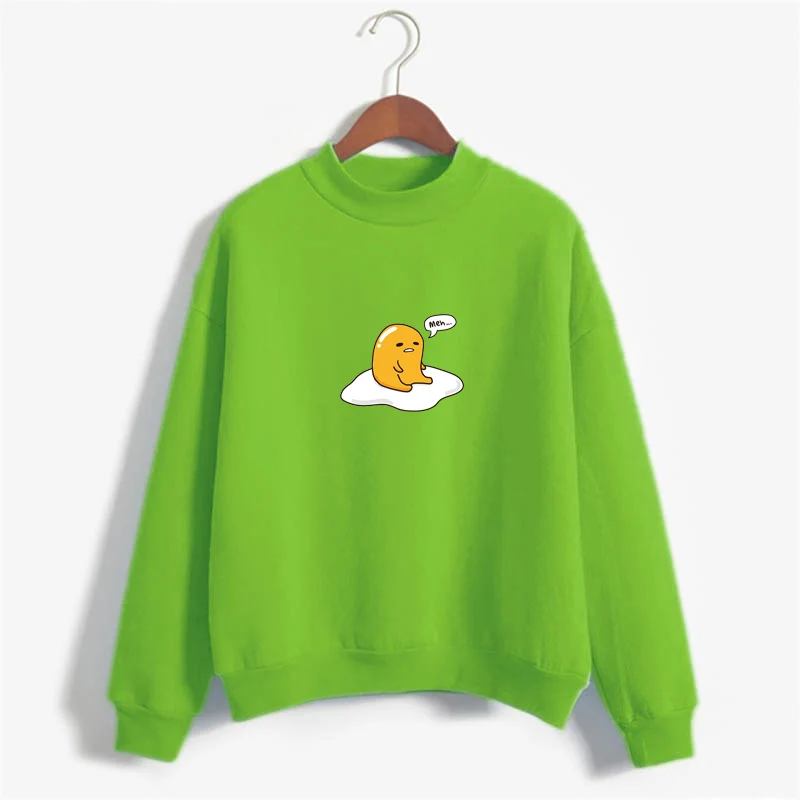 Cartoon Gudetama Print Long Sleeve Casual Hoodie