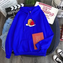 Gudetama Lazy Egg With Strawberry Kawaii Cartoon Print Hoodie Gudetama Lazy Egg With Strawberry Kawaii Cartoon Print Hoodie