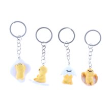 Gudetama Yellow White Egg Lazy Keyring Pendant Keychain Gudetama Yellow White Egg Lazy Keyring Pendant Keychain