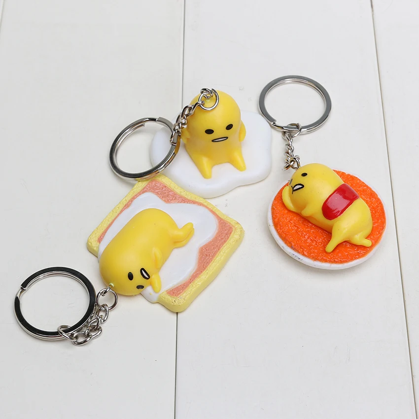 Cartoon Gudetama Egg PVC Figure Toy Keychain Cartoon Gudetama Egg PVC Figure Toy Keychain