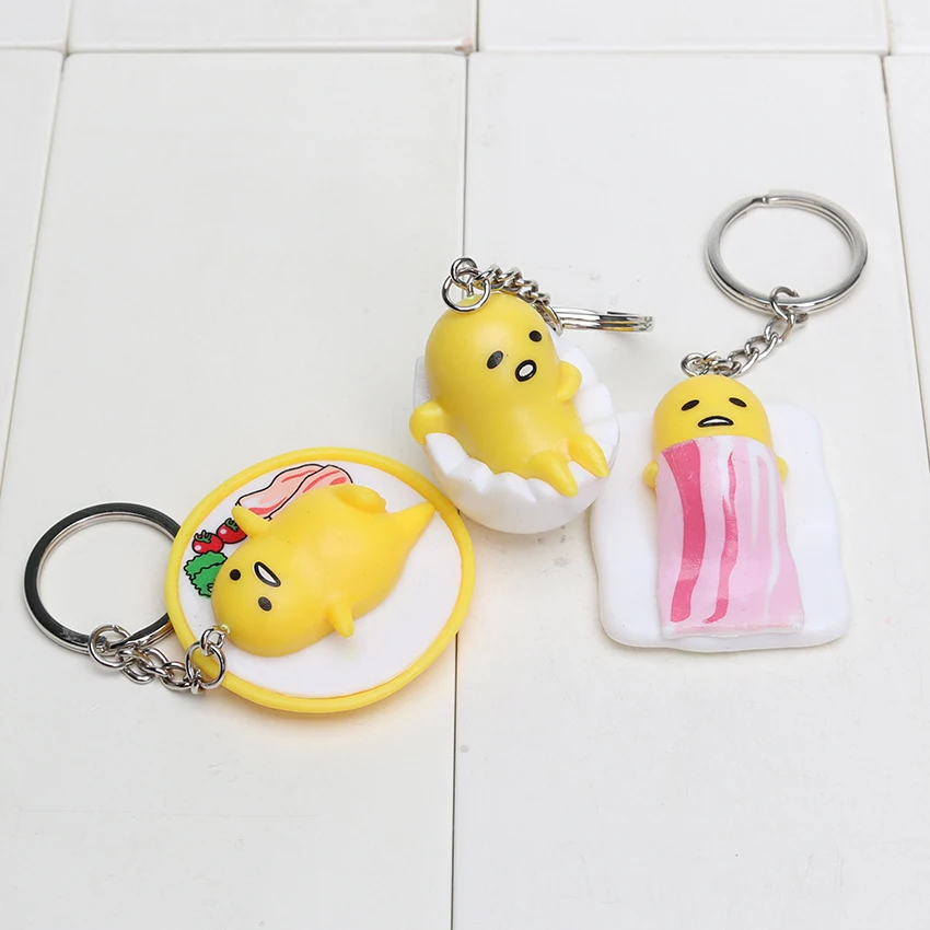 Cartoon Gudetama Egg PVC Figure Toy Keychain Cartoon Gudetama Egg PVC Figure Toy Keychain