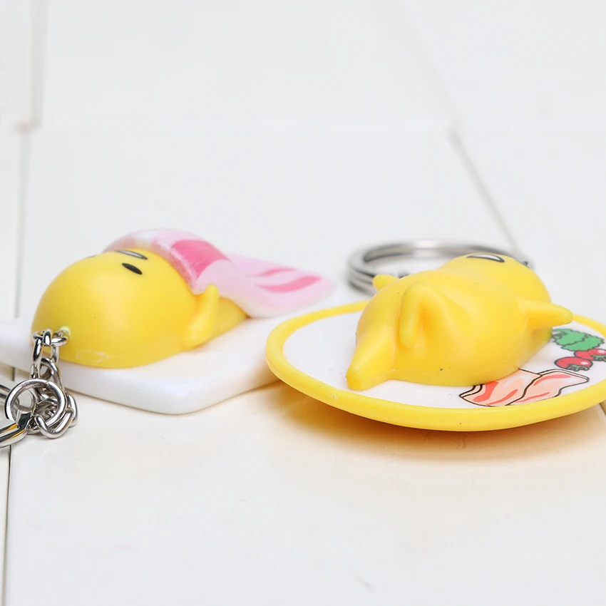Cartoon Gudetama Egg PVC Figure Toy Keychain Cartoon Gudetama Egg PVC Figure Toy Keychain
