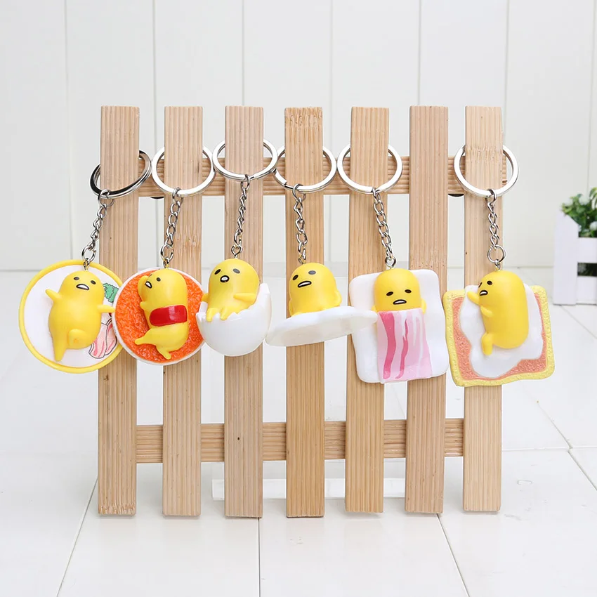 Cartoon Gudetama Egg PVC Figure Toy Keychain Cartoon Gudetama Egg PVC Figure Toy Keychain