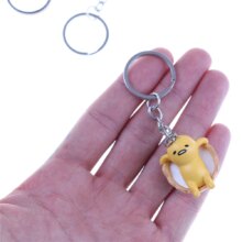 Yellow White Lazy Gudetama Egg Cartoon Style Keyring Yellow White Lazy Gudetama Egg Cartoon Style Keyring