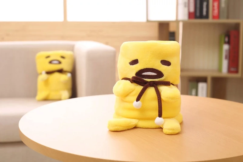 Kawaii Gudetama Doll Portable Plush Blanket