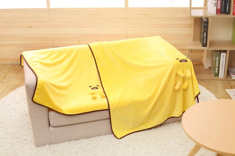 Kawaii Gudetama Doll Portable Plush Blanket