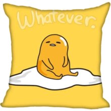 Gudetama Anime Style Square Zippered Pillow Case Gudetama Anime Style Square Zippered Pillow Case