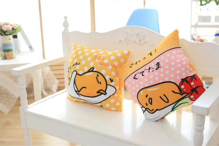 Gudetama Lazy Yolk Egg Cartoon Plush Air-Condition Pillow Case