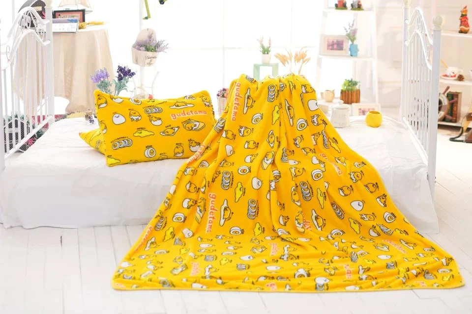 Gudetama Lazy Egg Yolk Plush Flannel Air Condition Blanket Gudetama Lazy Egg Yolk Plush Flannel Air Condition Blanket
