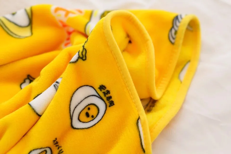 Gudetama Lazy Egg Yolk Plush Flannel Air Condition Blanket Gudetama Lazy Egg Yolk Plush Flannel Air Condition Blanket