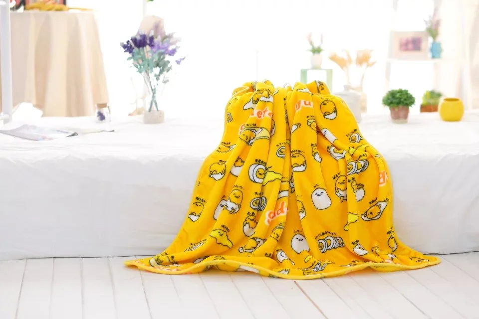 Gudetama Lazy Egg Yolk Plush Flannel Air Condition Blanket Gudetama Lazy Egg Yolk Plush Flannel Air Condition Blanket