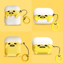 Lazy Gudetama Soft Silicone Cartoon Protective Airpods Case With Corresponding Ring Lazy Gudetama Soft Silicone Cartoon Protective Airpods Case With Corresponding Ring