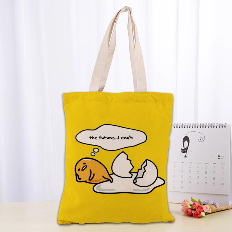 Gudetama Cartoon Printed Canvas Bag Gudetama Cartoon Printed Canvas Bag