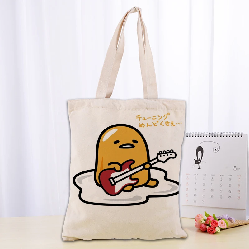 Gudetama Cartoon Printed Canvas Bag Gudetama Cartoon Printed Canvas Bag