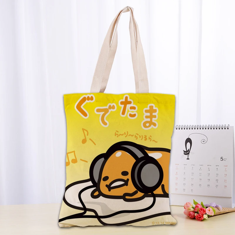 Gudetama Cartoon Printed Canvas Bag Gudetama Cartoon Printed Canvas Bag