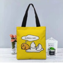 Gudetama Anime Printed Canvas Shoulder Bag Gudetama Anime Printed Canvas Shoulder Bag