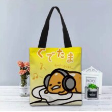 Gudetama Anime Printed Canvas Shoulder Bag Gudetama Anime Printed Canvas Shoulder Bag
