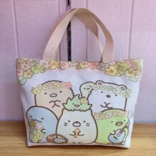 Gudetama Lazy Egg Sumikko Melody Cinnamoroll Cartoon Canvas Zipper Handbag Gudetama Lazy Egg Sumikko Melody Cinnamoroll Cartoon Canvas Zipper Handbag