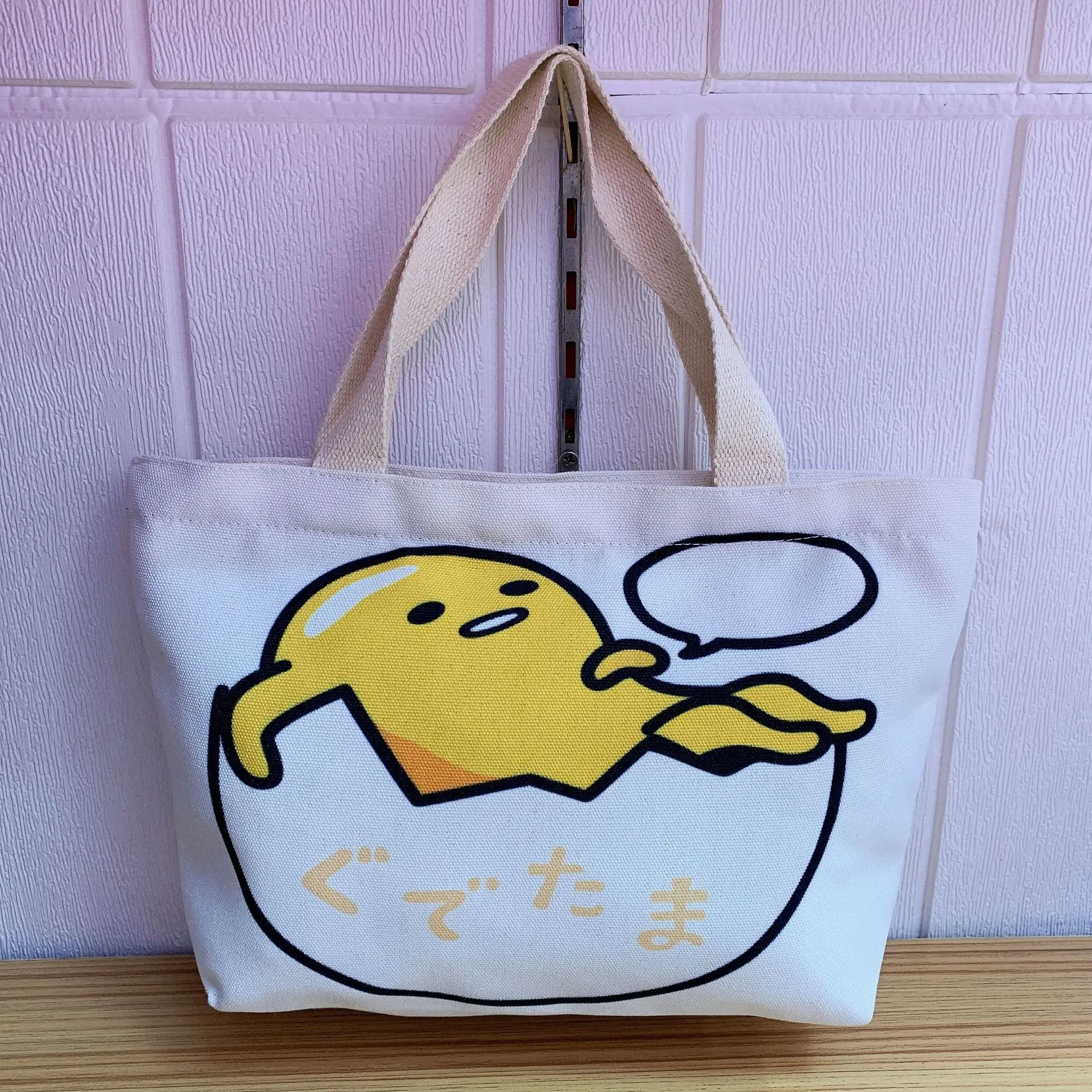 Gudetama Lazy Egg Sumikko Melody Cinnamoroll Cartoon Canvas Zipper Handbag Gudetama Lazy Egg Sumikko Melody Cinnamoroll Cartoon Canvas Zipper Handbag