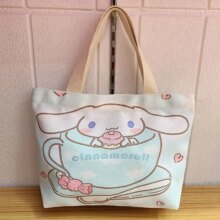 Gudetama Lazy Egg Sumikko Melody Cinnamoroll Cartoon Canvas Zipper Handbag Gudetama Lazy Egg Sumikko Melody Cinnamoroll Cartoon Canvas Zipper Handbag